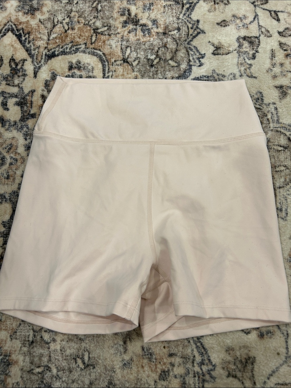 WeWoreWhat Light Pink High-Rise Athletic Bike Shorts